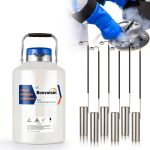 Liquid Nitrogen Container Bonvoisin 3L Dewar with 6 Canisters-0