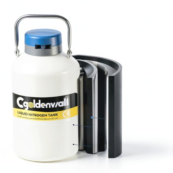 Liquid Nitrogen Container CGOLDENWALL 3L Dewar 6 Canisters Carry Bag-2